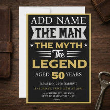 L'Homme La Légende Mythe Fête d'Anniversaire