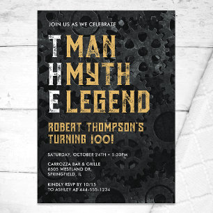 Invitation L'Homme Le Mythe La Légende 100e Anniversaire