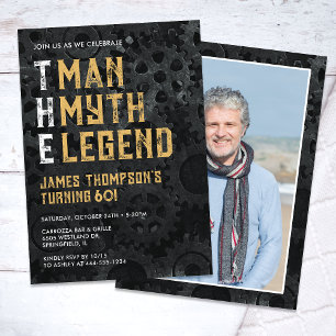 Invitation L'Homme Le Mythe La Légende 60e Anniversaire Photo