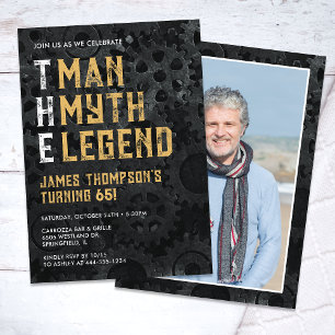 Invitation L'Homme Le Mythe La Légende 65e Anniversaire Photo