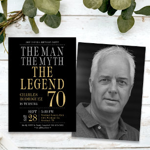 Invitation L'Homme Le Mythe La Légende Photo 70e Anniversaire