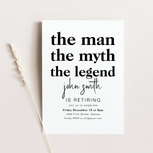 Invitation L'homme Le mythe La légende prend sa retraite Invi