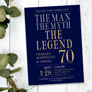 Invitation L'Homme Le Mythe La Légende Surprise 70e Anniversa
