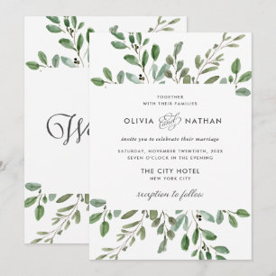 Invitation Liage minimal   MARIAGE
