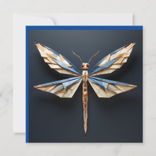 Invitation libellule en origami