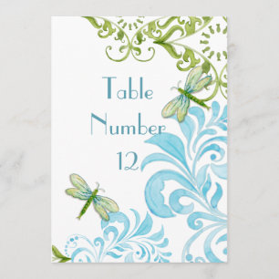 Invitation Libellule Tourbillons Rouleau Moderne Floral Numér