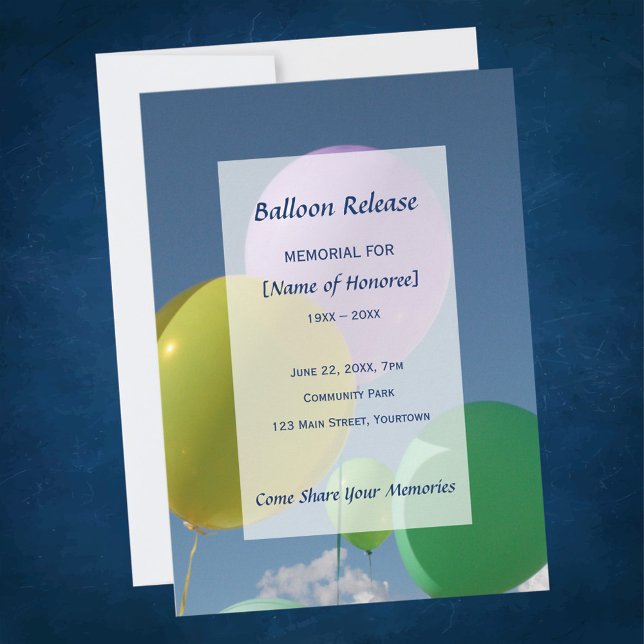 Invitation Libération du ballon commémoratif (Créateur téléchargé)