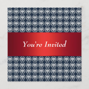 Invitation Liberté Aigle Patriotique Rouge Blanc Bleu