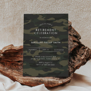 Invitation LIBERTÉ Parti de retraite militaire Ligne verte mi