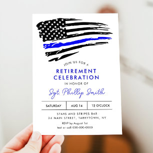 Invitation LIBERTÉ Police Parti de retraite militaire