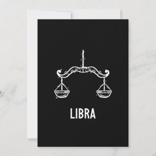 Invitation Libra Astrologie Cadeau Anniversaire Signes Zodiac