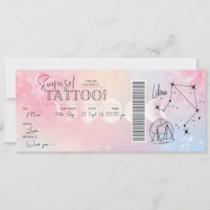 Invitation Libra personnelle Tattoo chèque cadeau d'anniversa