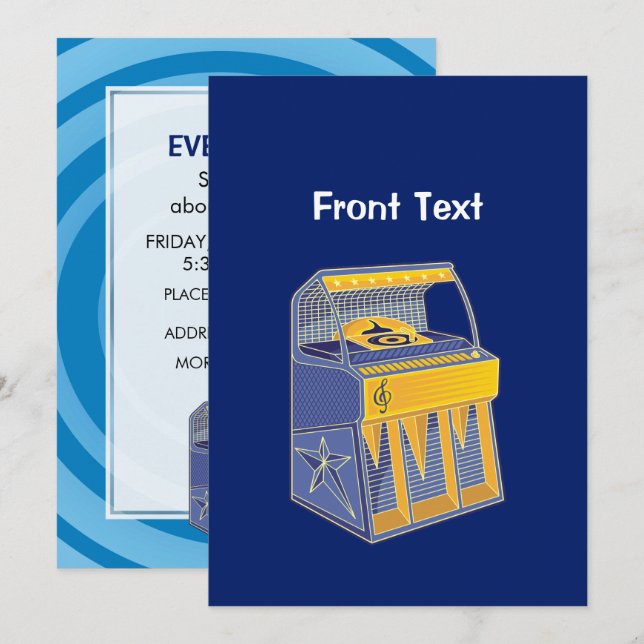 Invitation Librairie rétro (Devant / Derrière)