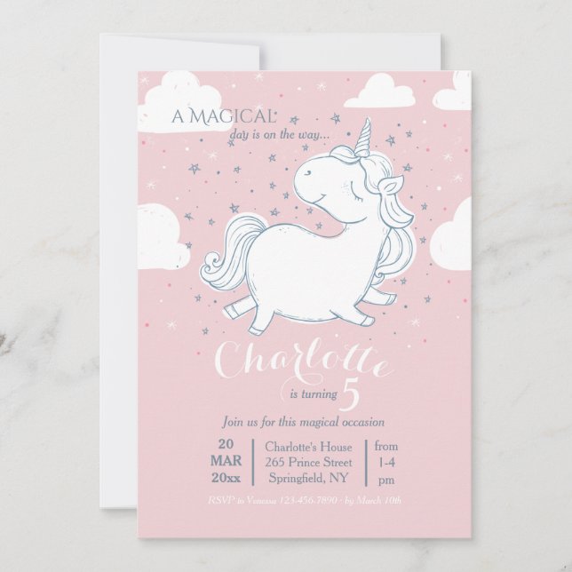 Invitation Licorne (Devant)