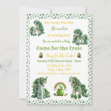 Invitation Licorne Chanceuse de la Saint-Patrick