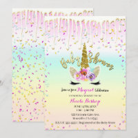 Licorne Finition Pastel Arc-en-ciel Goutte à Goutt