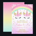 Invitation Licorne, Invitation Licorne Jumelles<br><div class="desc">Invitation Licorne,  Invitation Licorne Jumelles,  Invitation Licorne Sœurs,  Invitation Licorne pour sœurs,  Invitation Licorne Arc-en-Ciel.
Invitation Licorne conçue pour les sœurs ou les jumelles.</div>