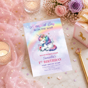 Invitation Licorne Magique Tendances Jour Anniversaire Fille