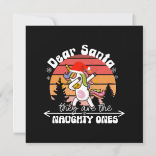 Invitation Licorne qui Dabbing Noël drôle