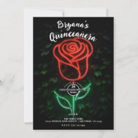 Lierre de rose lumineux au néon rouge 15 Quinceañe