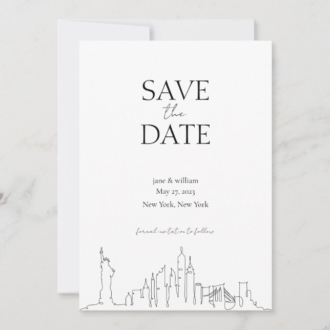 Invitation Lieu de rendez-vous - New York City (Devant)