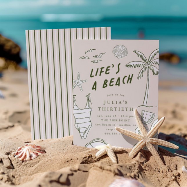 Invitation Life's a Beach Girls 30th Summer Birthday (Créateur téléchargé)