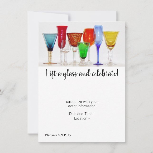 Invitation "Lift a Glass" (Devant)