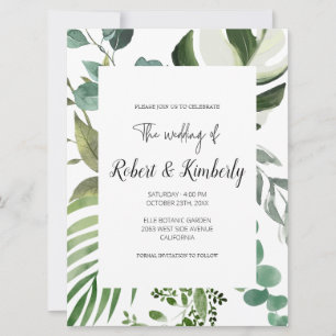 Invitation LIFY Feuilles de Eucalyptus Botanique Mariage