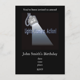 Invitation Lights Camera Action!