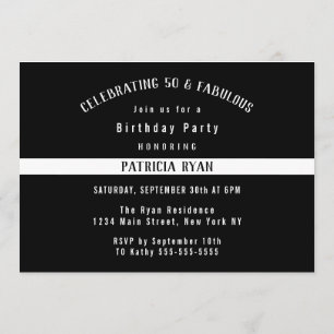 Invitation Ligne blanche mince EMS EMT Drapeau Anniversaire