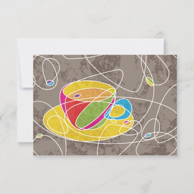 Invitation ligne COFFEE rétro (Devant)