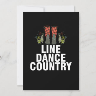 Invitation Ligne Danse Pays Carré Danse Ligne Danser Cadeau