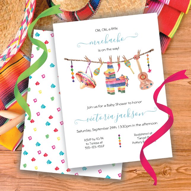Invitation Ligne de Baby shower Fiesta mexicaine (Créateur téléchargé)