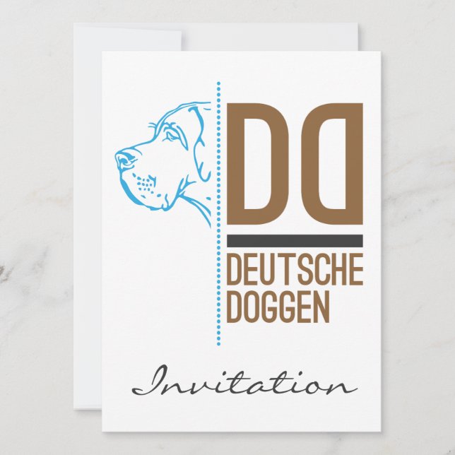 Invitation Ligne de logo Great Dane (Devant)