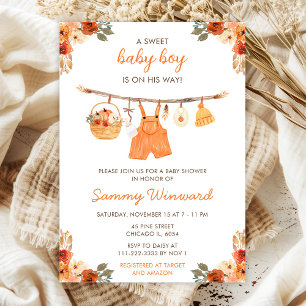 Invitation Ligne de vêtements d'automne pour garçon Baby Show