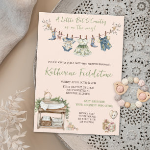 Invitation Ligne De Vêtements Petit Petit Peu De Pays Bébé Fi