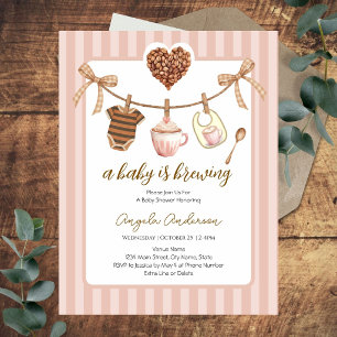 Invitation Ligne de vêtements pour bébé en préparation pour B