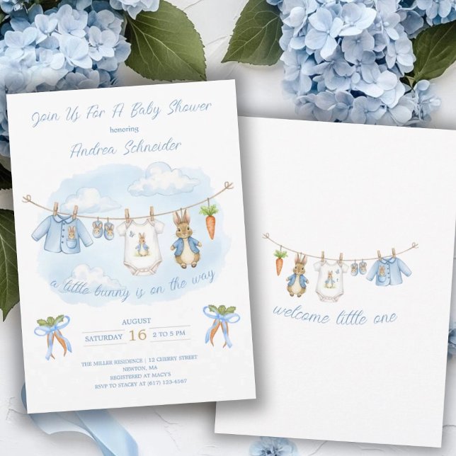 Invitation Ligne de vêtements pour bébé garçon lapin mignon S (Créateur téléchargé)