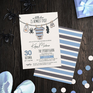 Invitation Ligne De Vêtements Un Petit Boo Blue Boy Halloween