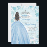 Invitation Ligne géométrique Flèches de neige bleues Mexicain<br><div class="desc">Ligne géométrique Blue Snowflakes Mexique Mis Quince Invitation</div>