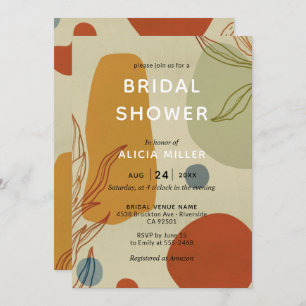 Invitation Ligne moderne tendance Abstraite Protea Botanique