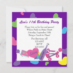 Invitation Ligne vers le haut des années 80