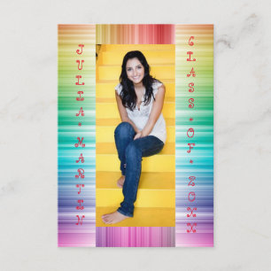 Invitation Lignes arc-en-ciel avec photo - 3x5 Grad Faire-par