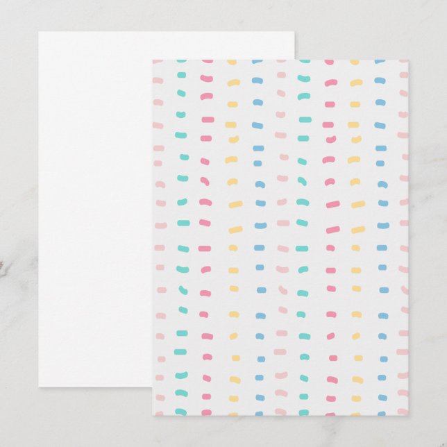 Invitation Lignes motifs (Devant / Derrière)