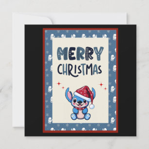Invitation Lil Blue Cutie dit "Joyeux Noël"