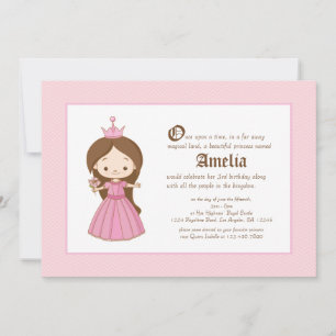 Invitation Li'l Brunette Princess Royal Anniversaire Invitati