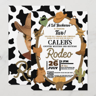 Invitation Lil' Buckaroo Country Western Rodeo Anniversaire 
