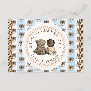 Invitation Lil' Cowboy Country and Western Baby shower