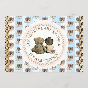 Invitation Lil' Cowboy Country and Western Baby shower