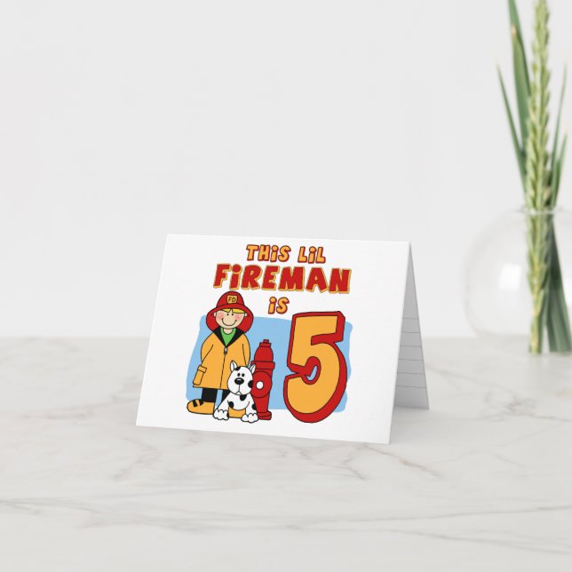 Invitation Lil Fireman 5e anniversaire (Devant)